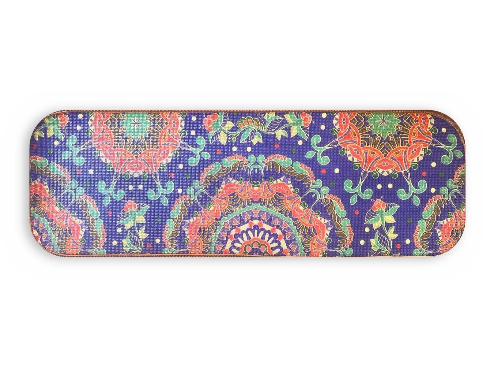 “Little Elephants” mat, back side: oriental mandala pattern