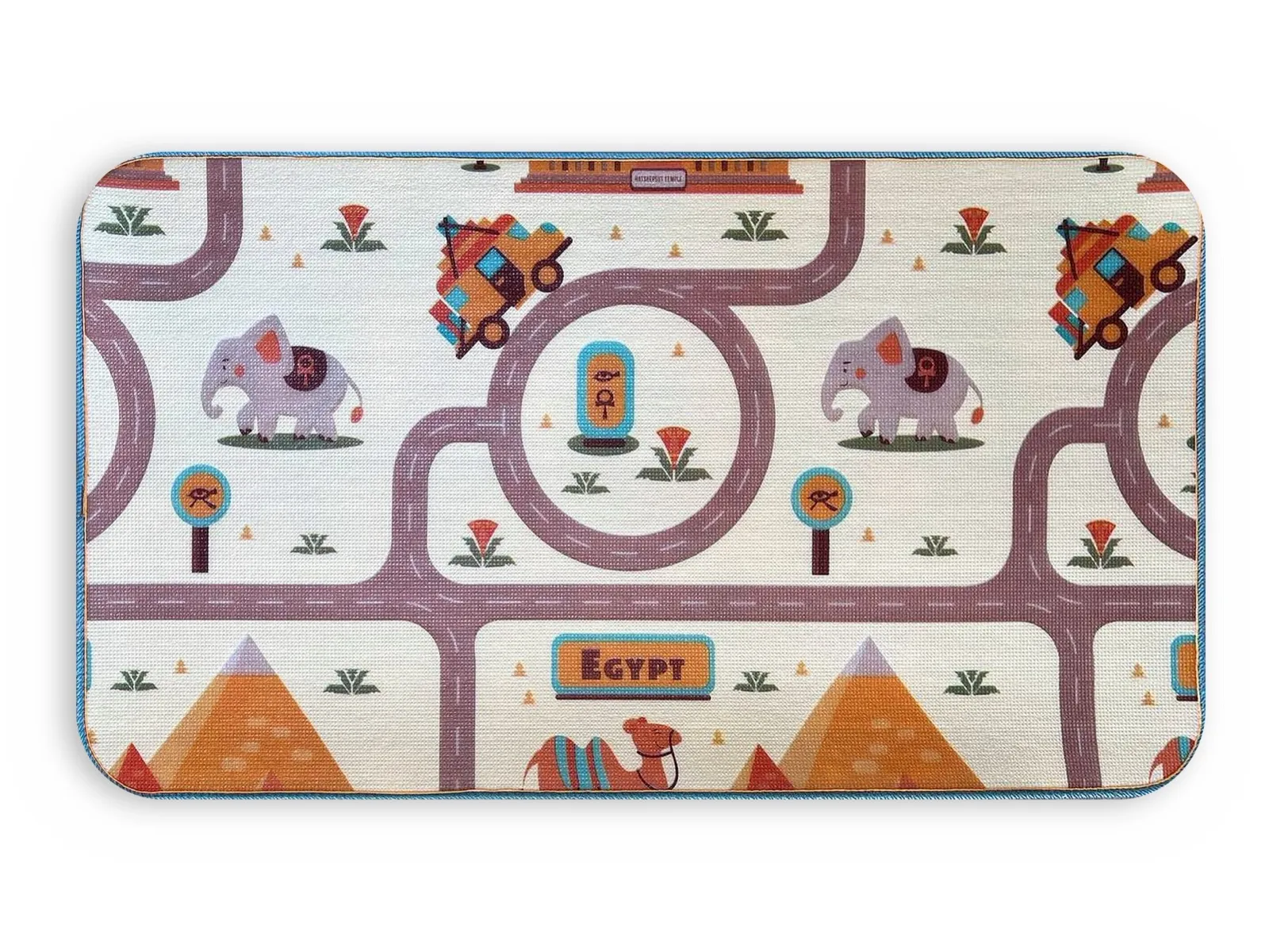 “Underwater World” mat, back side: roads and pyramids