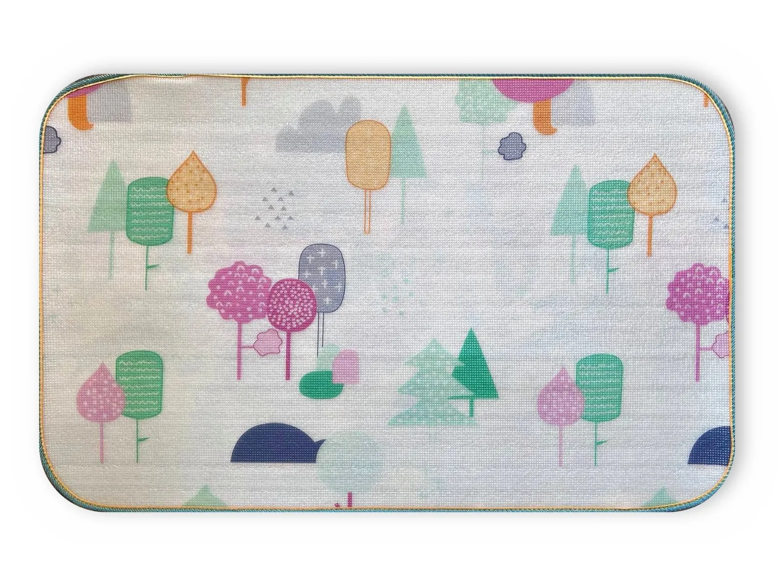 “Coral Reef” mat, back side: colourful trees